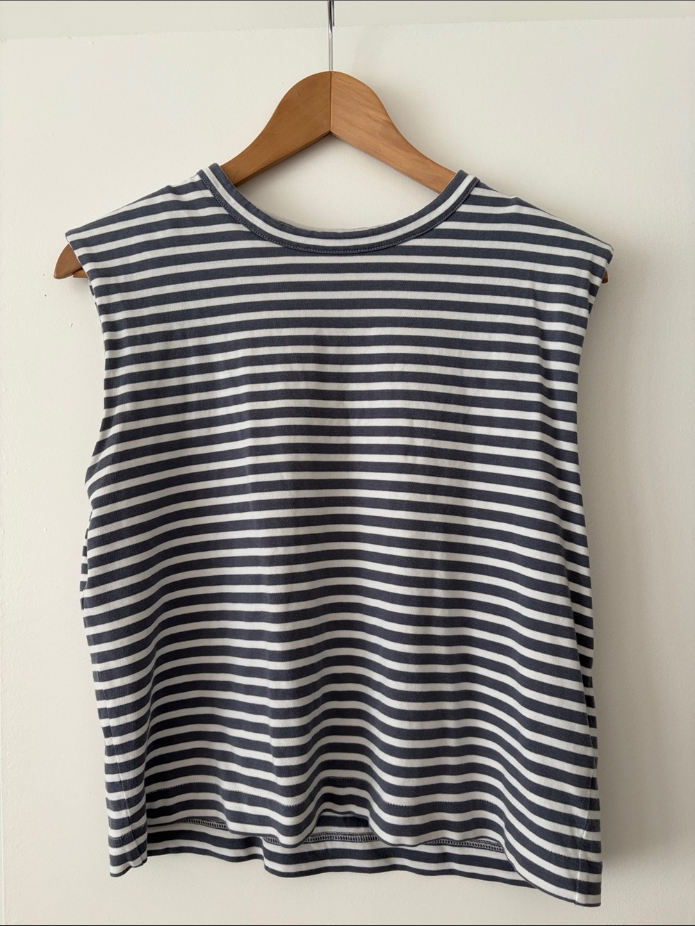 Madewell Navy & White Striped Muscle Tank